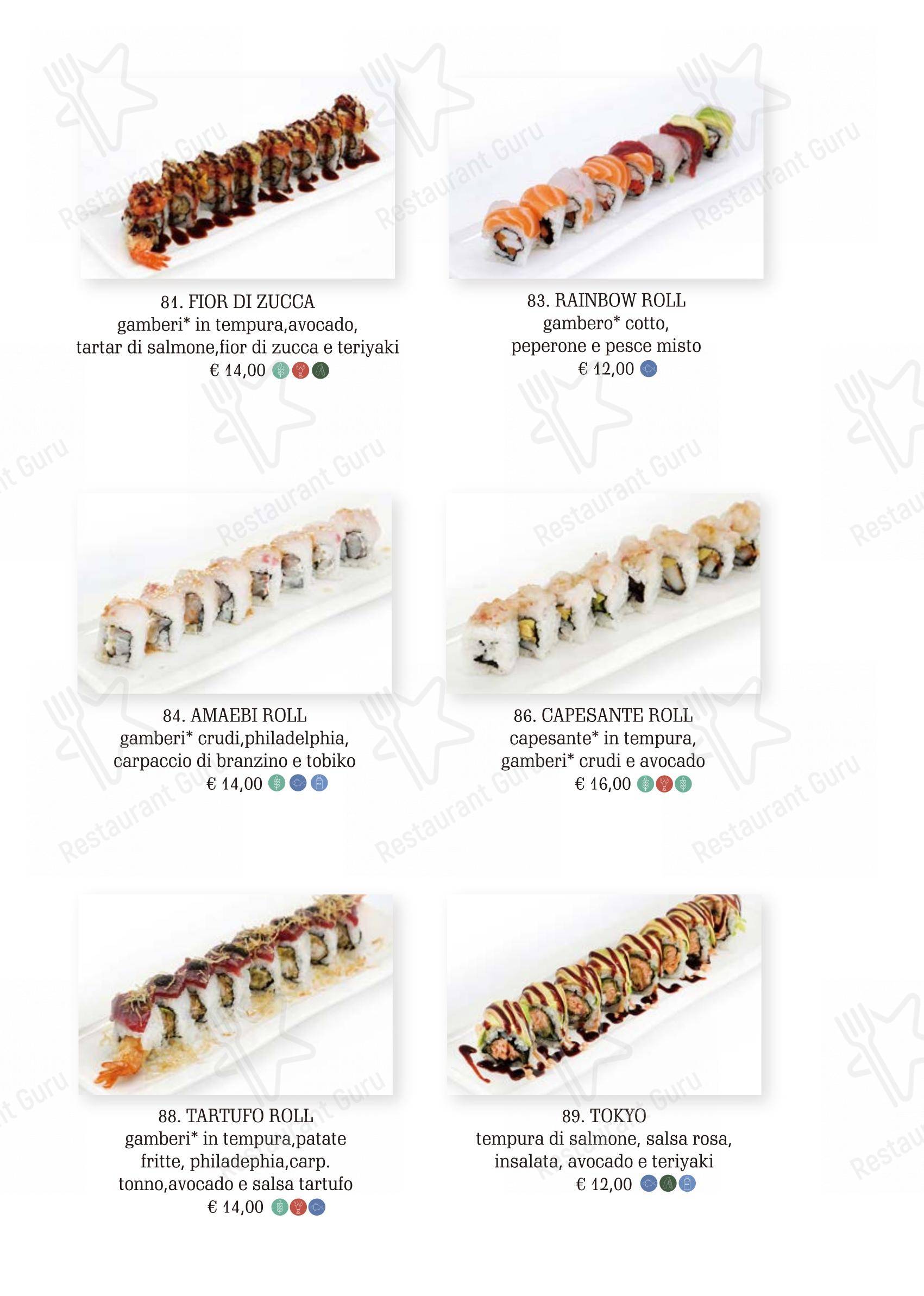 Menu per Kirin ristorante