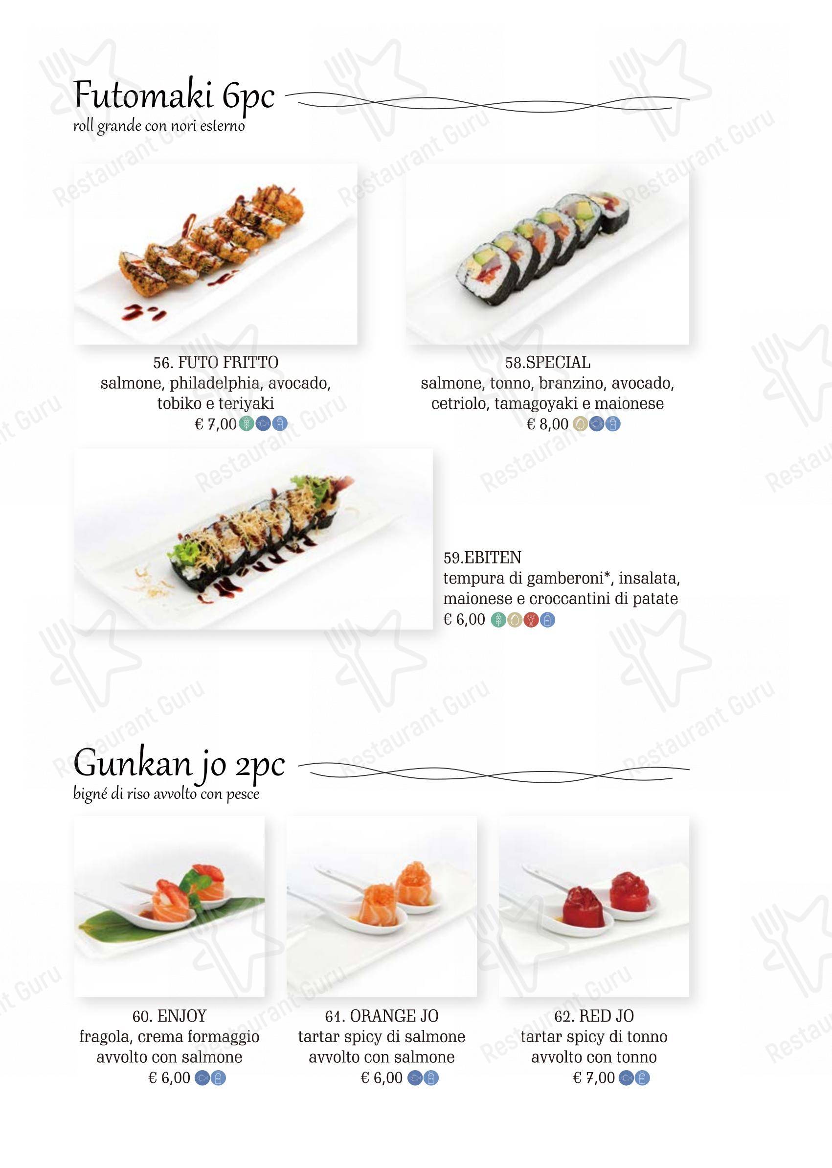 Menu per Kirin in Roma