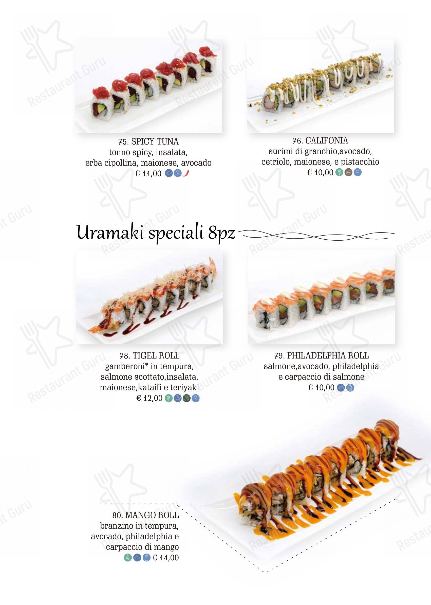 Menu per Kirin ristorante