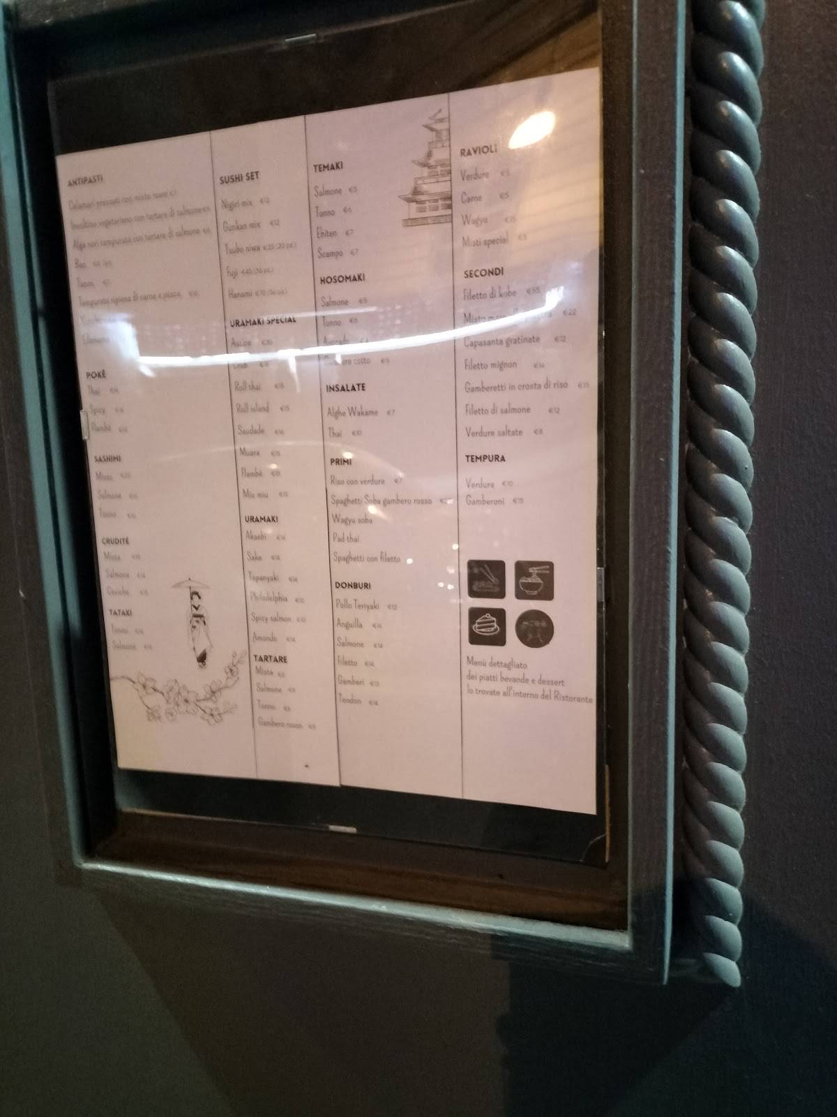 Menu di Kobe restaurant 