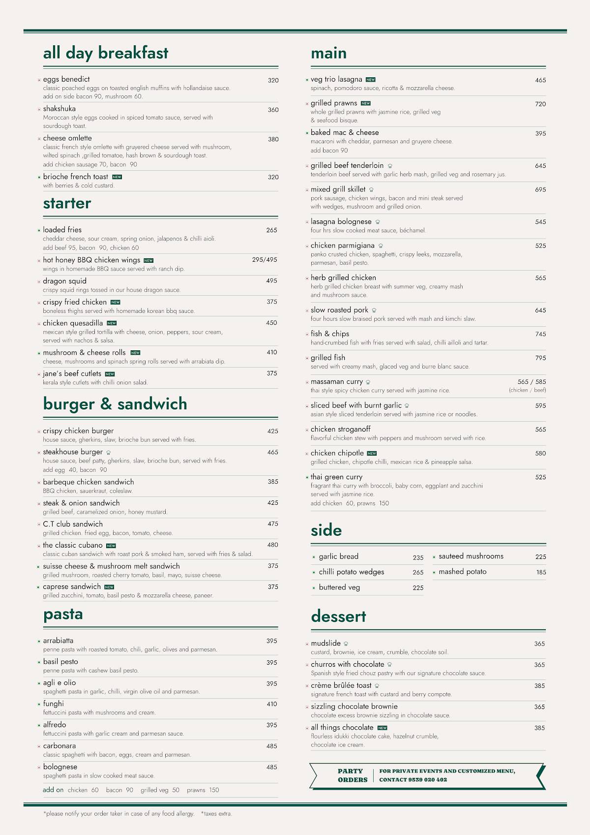 Cocoa Tree - Panampilly Nagar menu