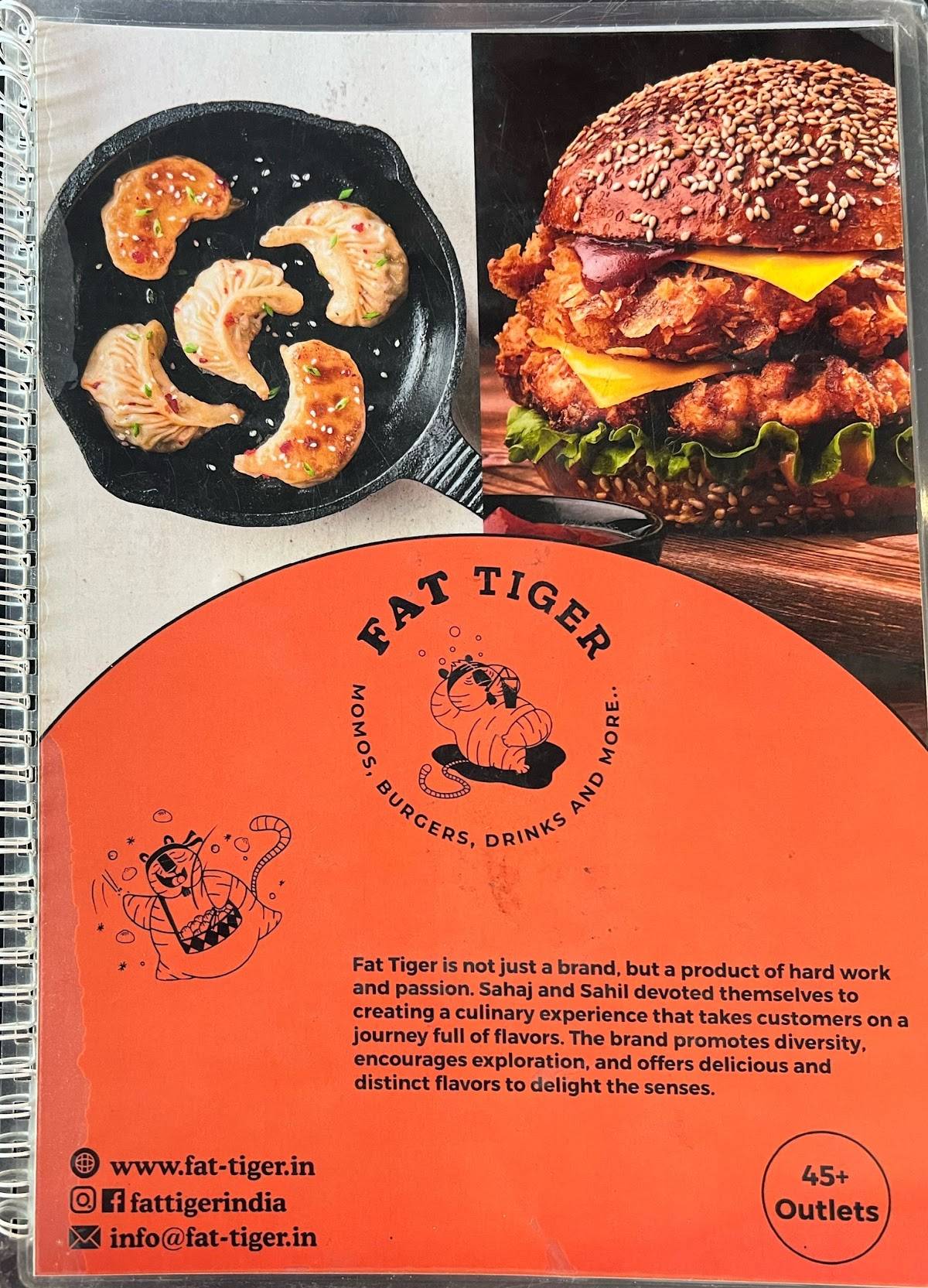 Fat Tiger - Kochi menu