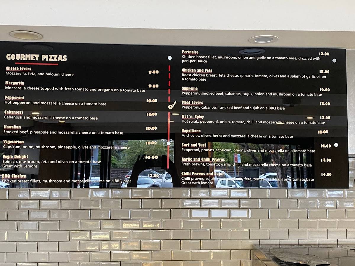 Menu at Pizzabox Café restaurant, Kogarah