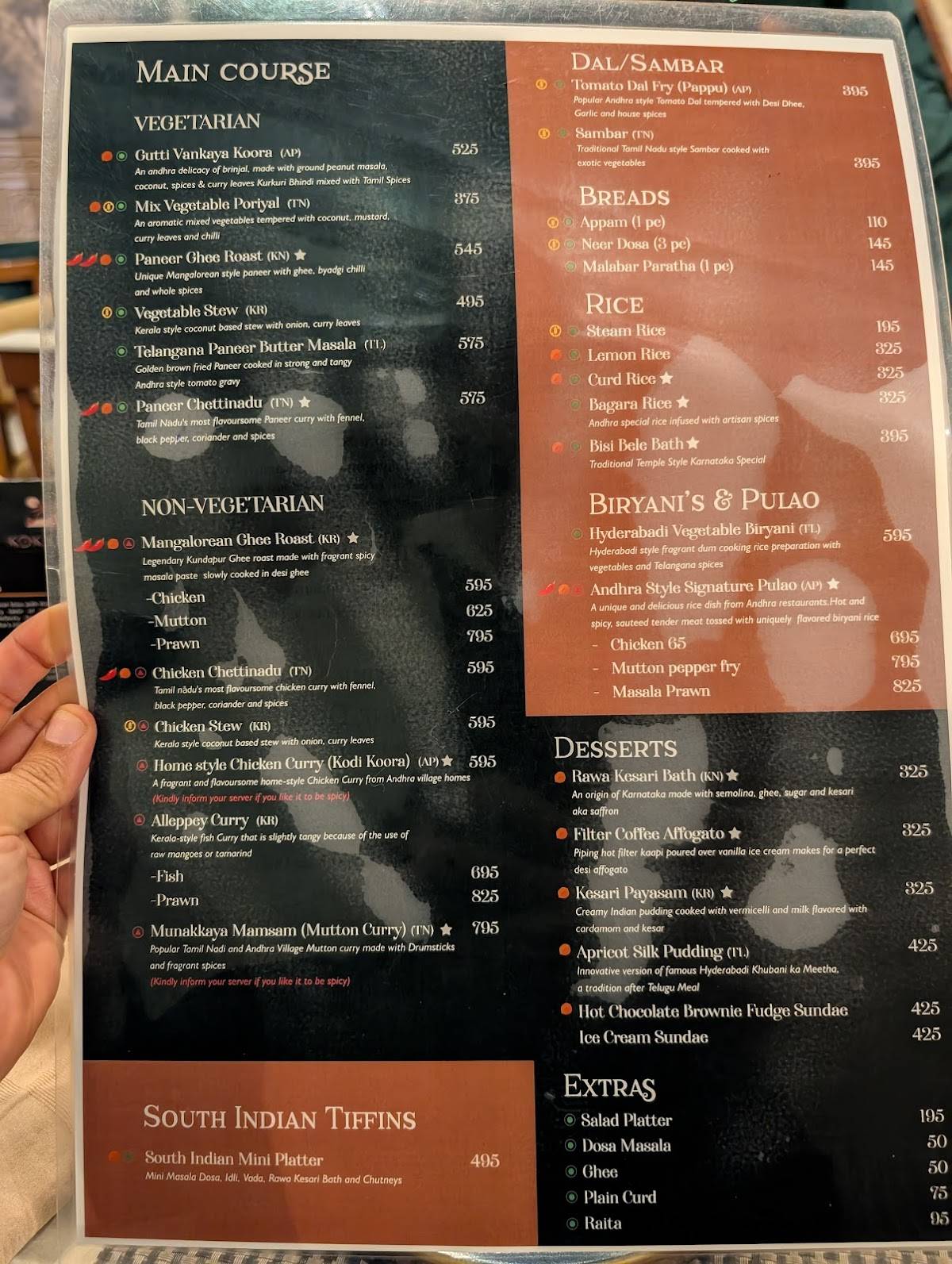 Kokkam menu