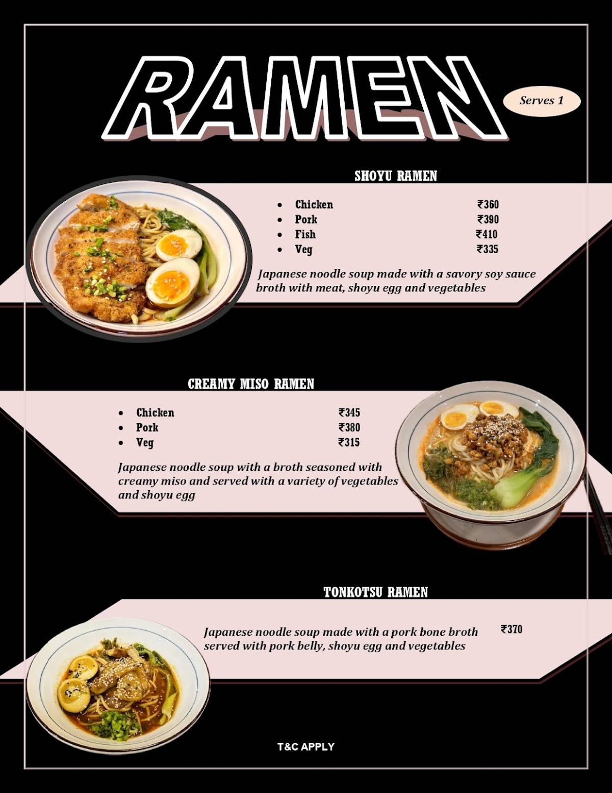 Scoody menu