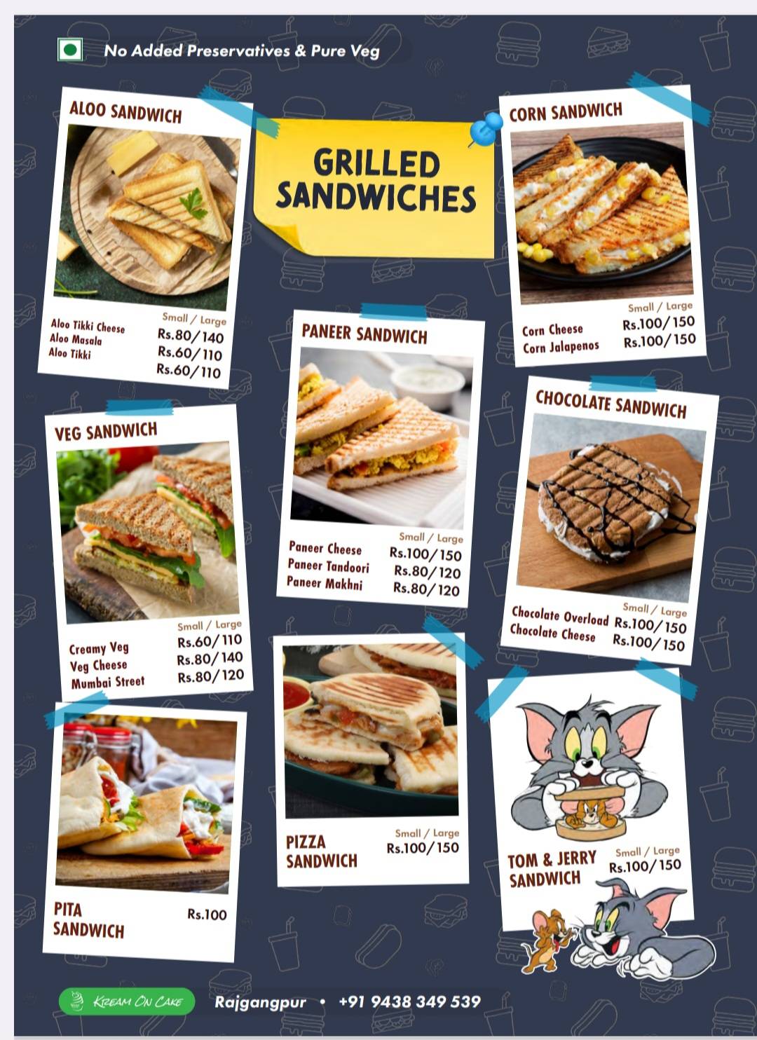 Kream On Cake menu