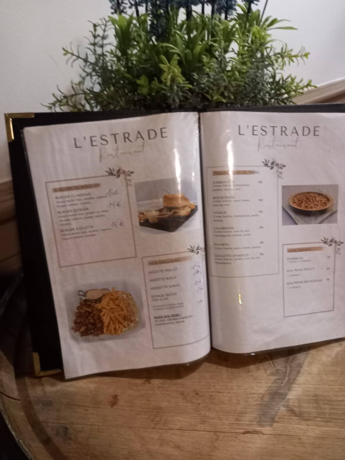 Menu de L' Estrade