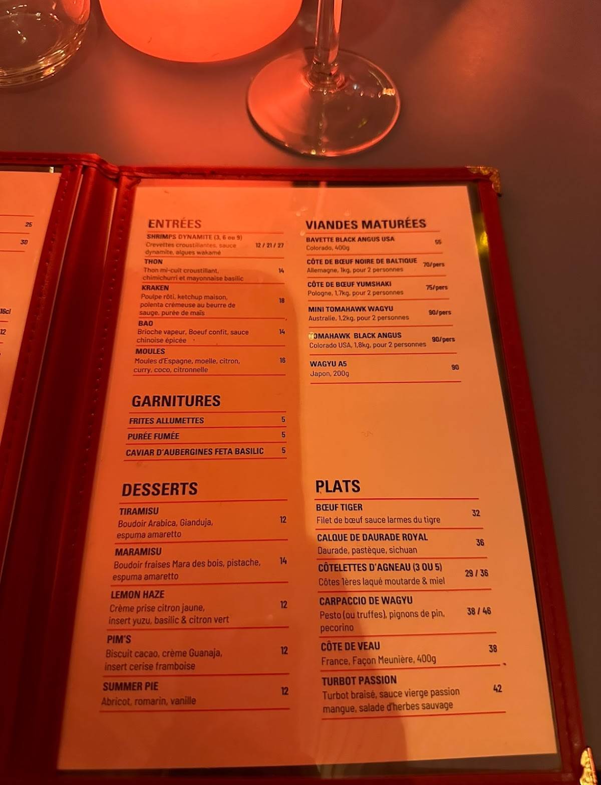 Menu de LAFAYETTE - Restaurant d'ambiance par Xavier Pincemin