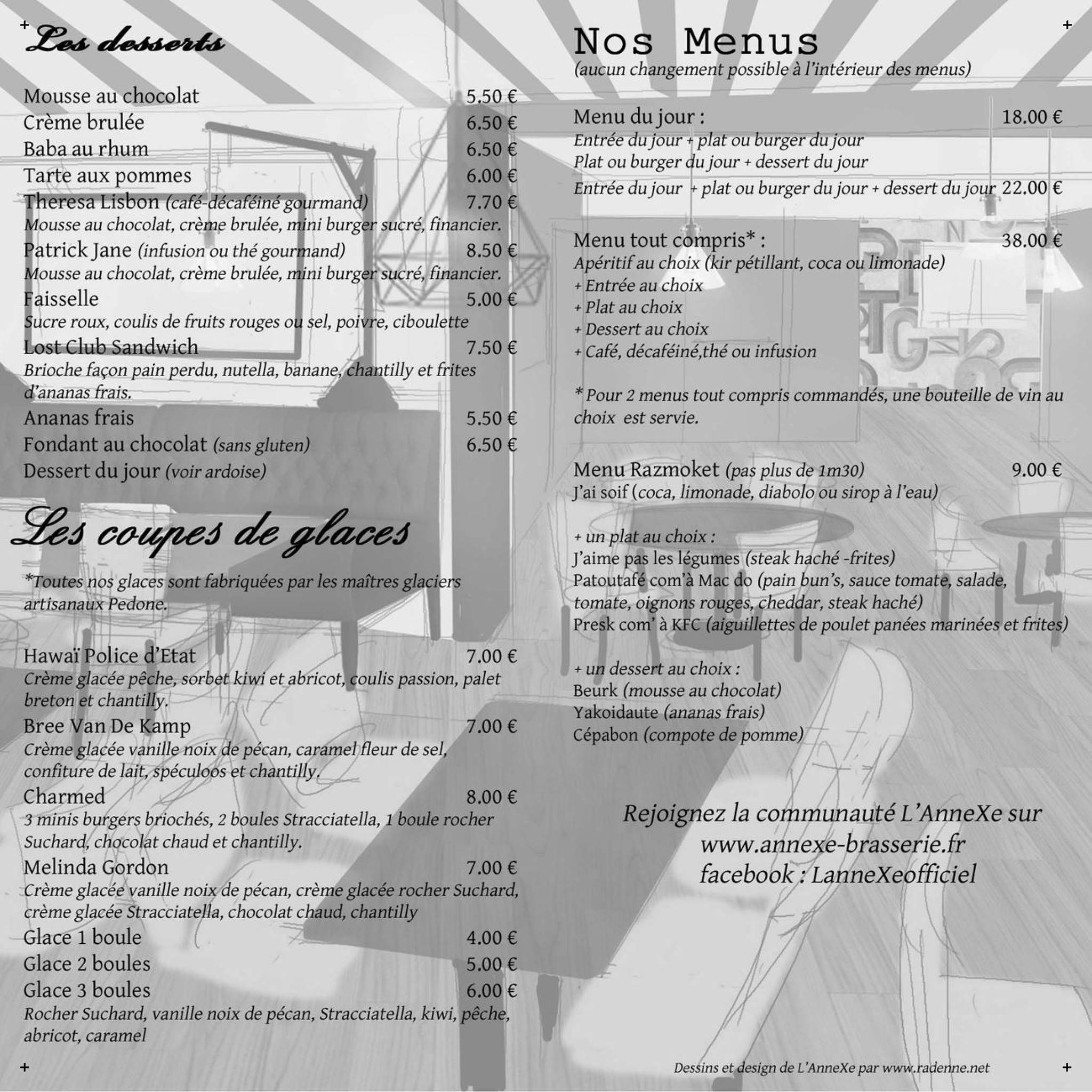Menu de L'AnneXe