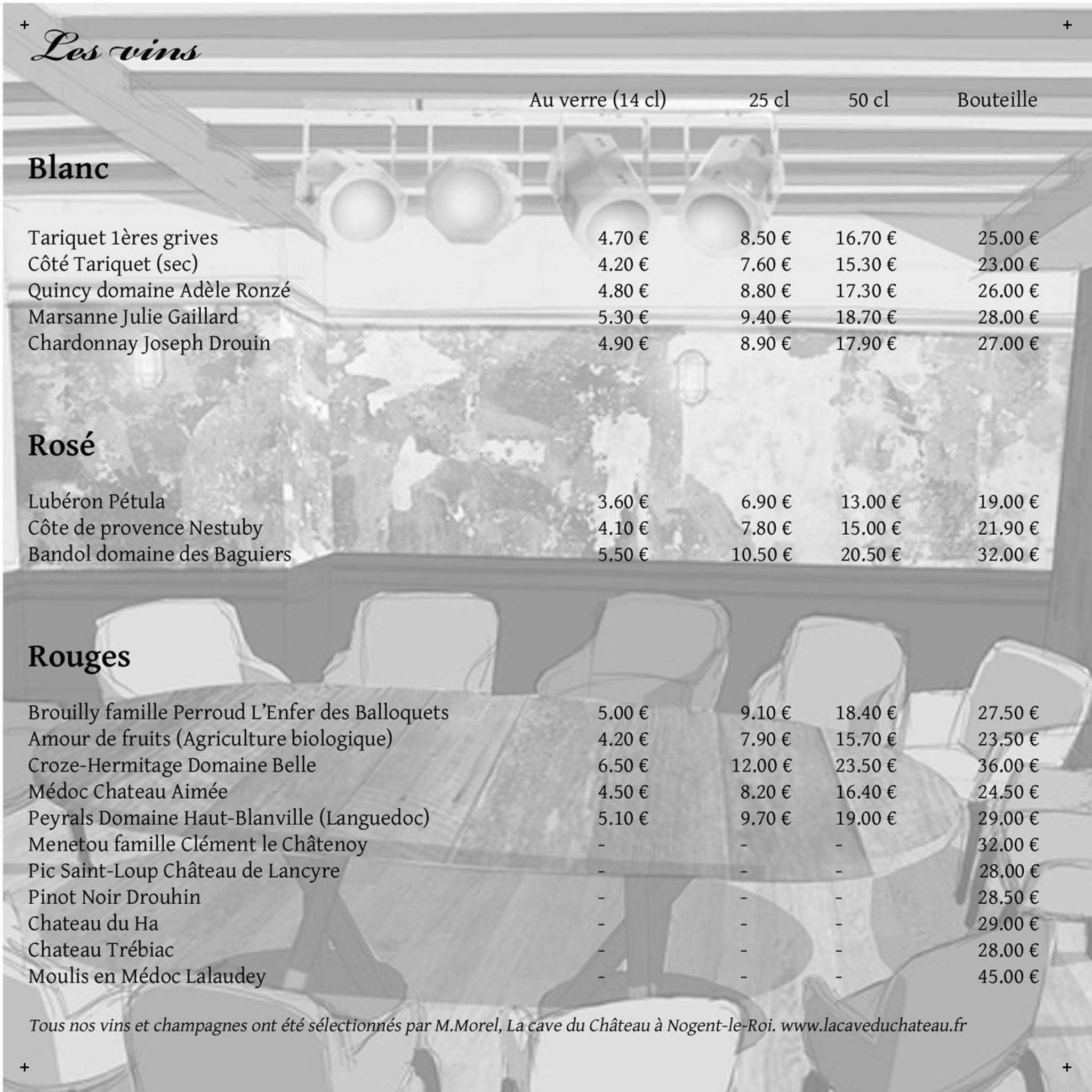 Menu de L'AnneXe