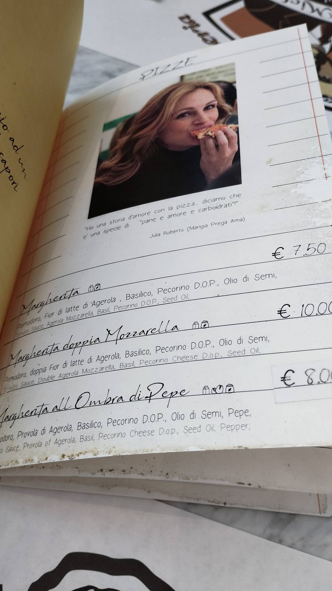Menu da L'antica Pizzeria Da Michele Bari, Bari