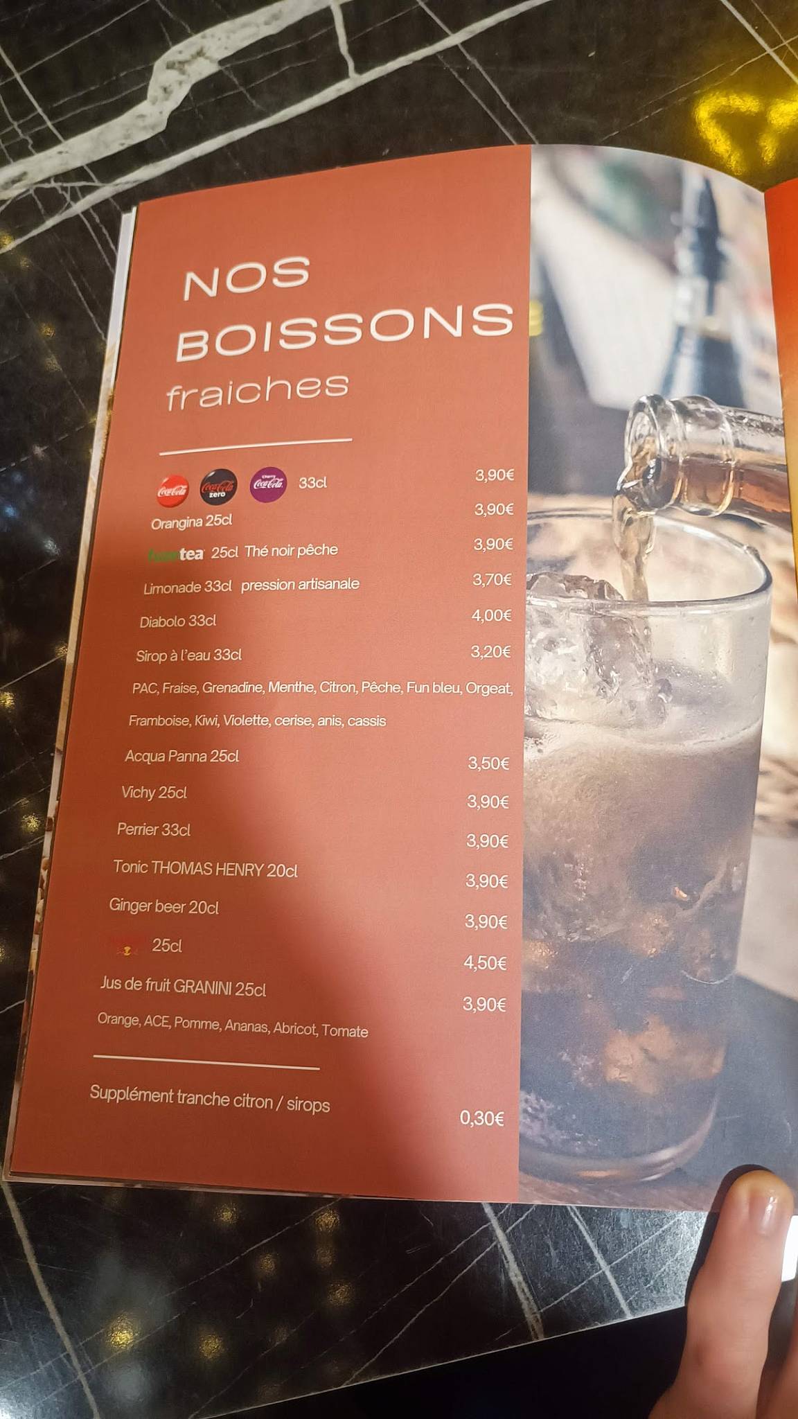 Menu de L'Apostrophe Restaurant