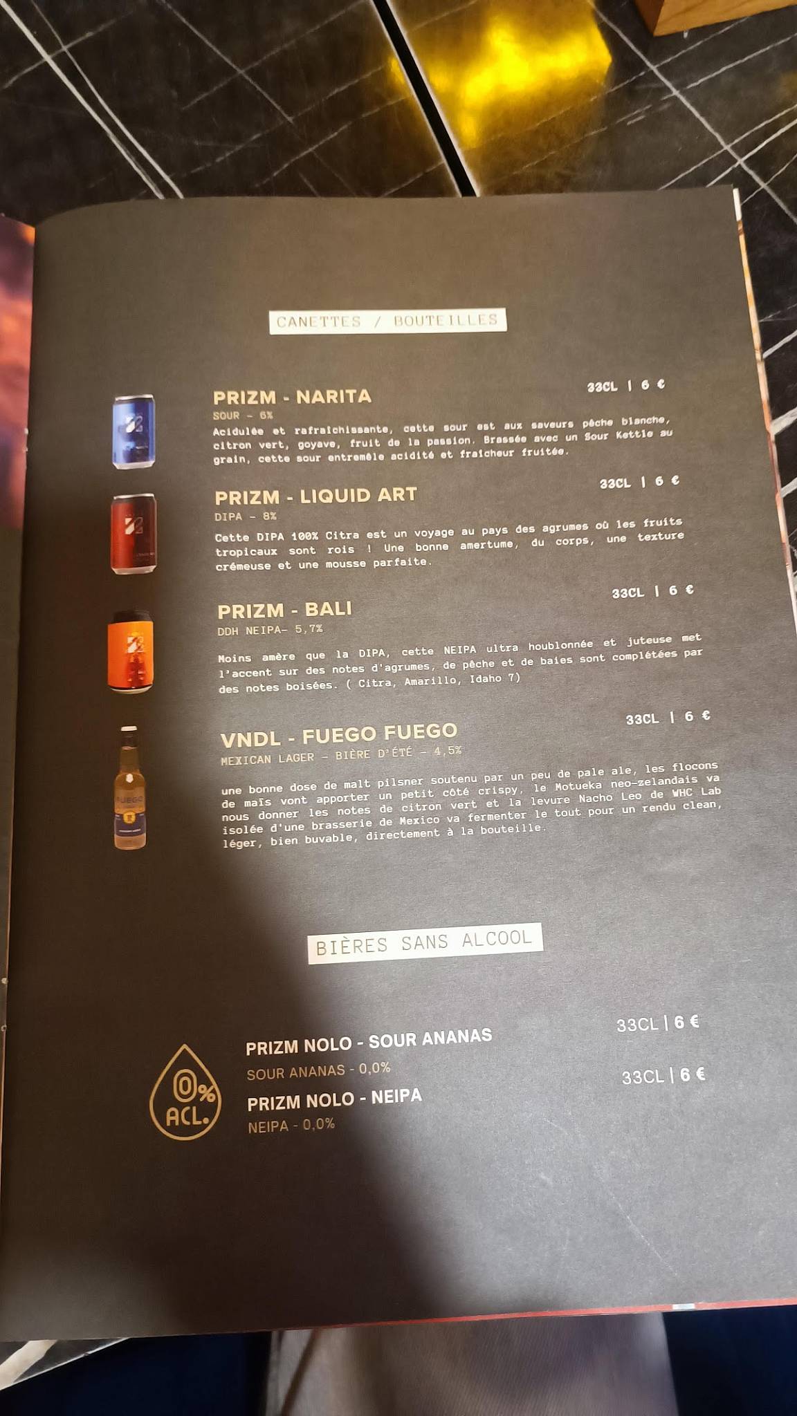 Menu de L'Apostrophe Restaurant