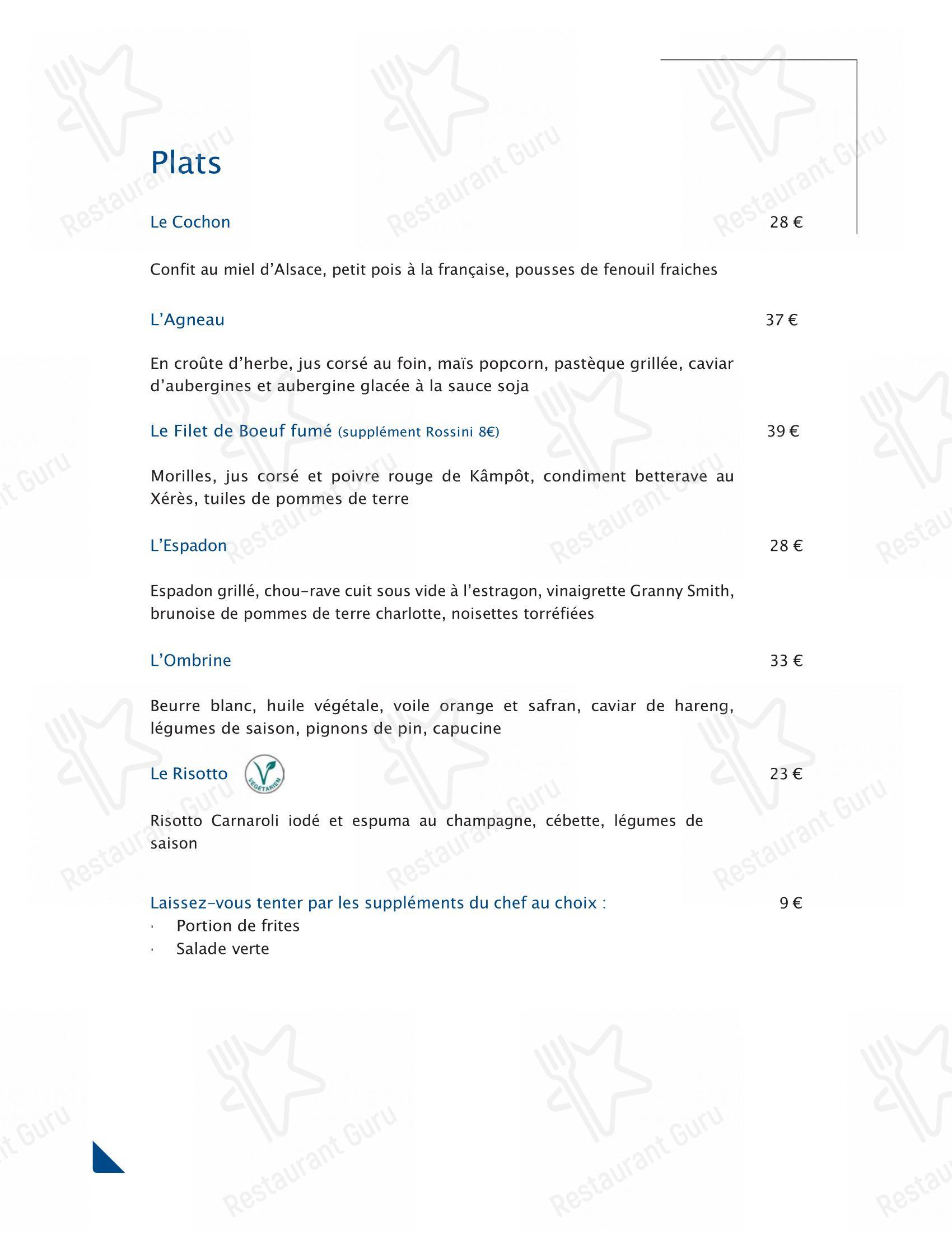 L'Archipel dans Strasbourg - 菜单