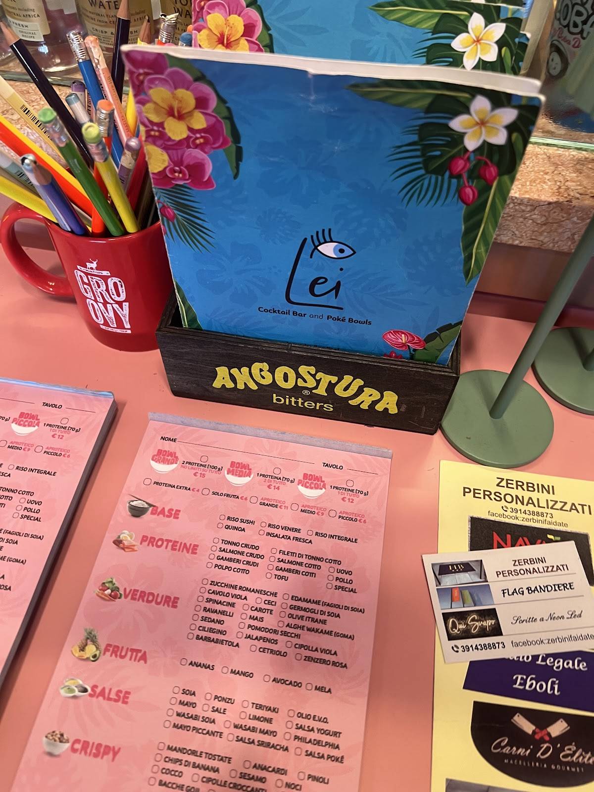 Menu di LEI POKE BAR 