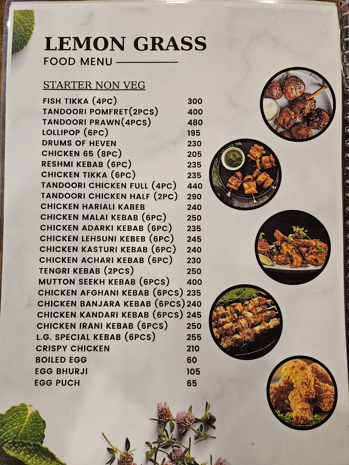 LEMON GRASS Multicuisine Family Restaurant menu
