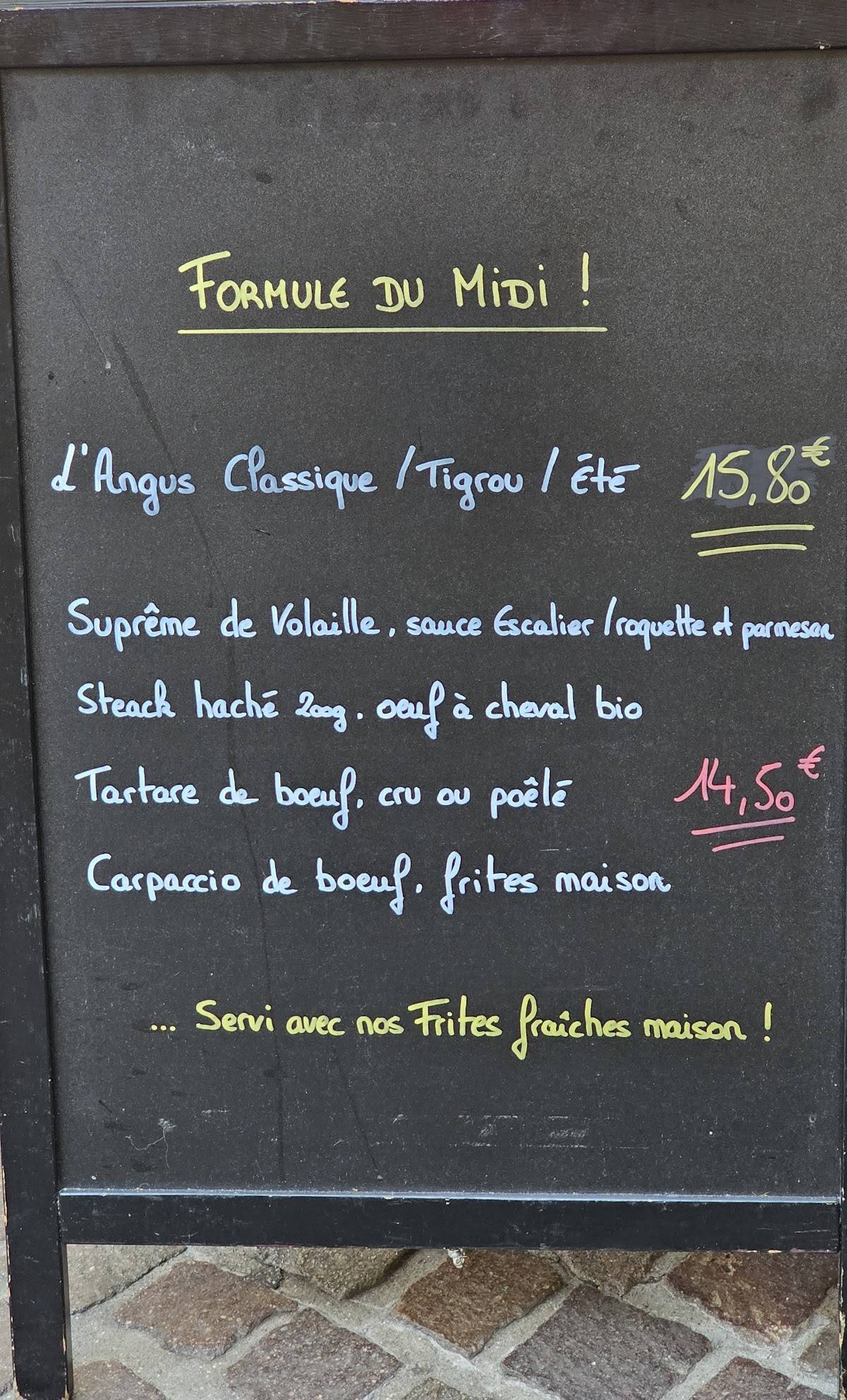 Menu de L'Escalier