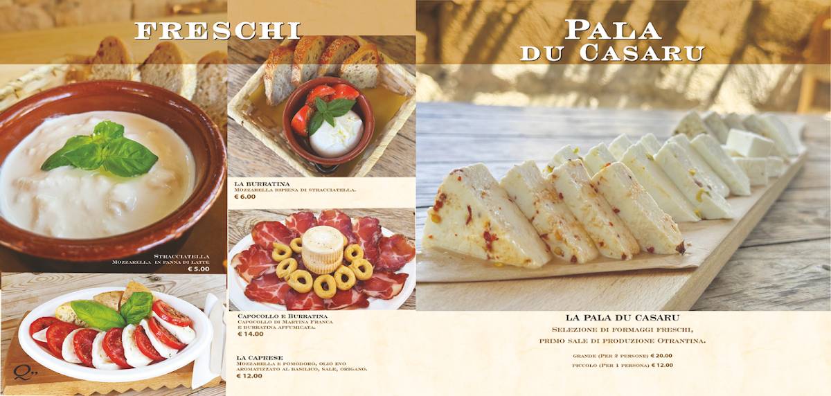 Menu di L'Ortale Ristoro SAlentissimo 