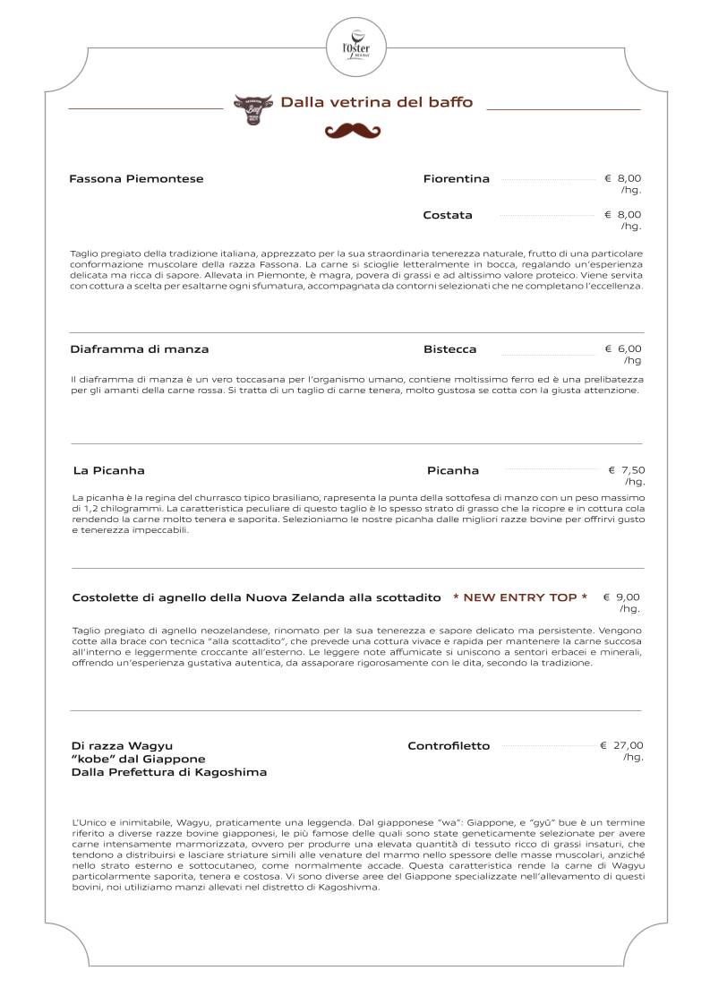 Menu di L'Oster Bif & Beef Restaurant 