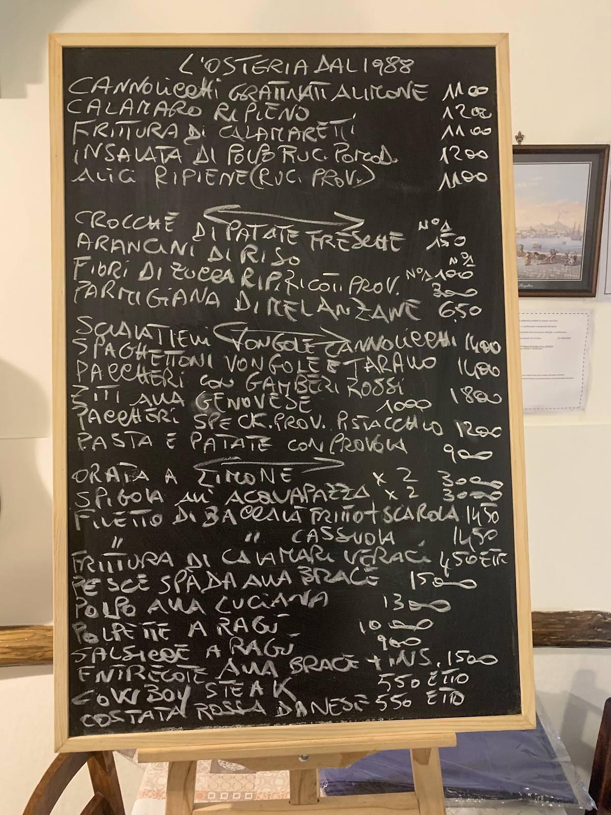 Menu di L'Osteria 