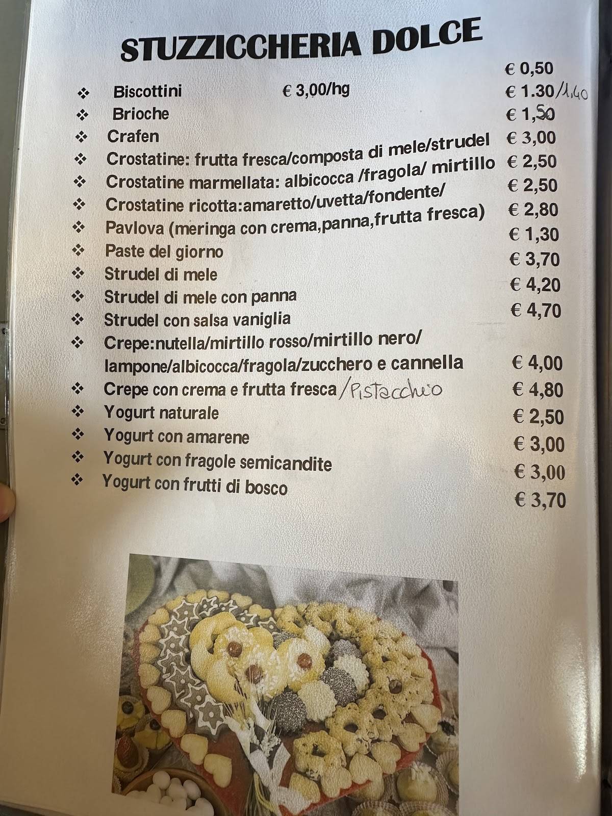 Menu di La Croda 