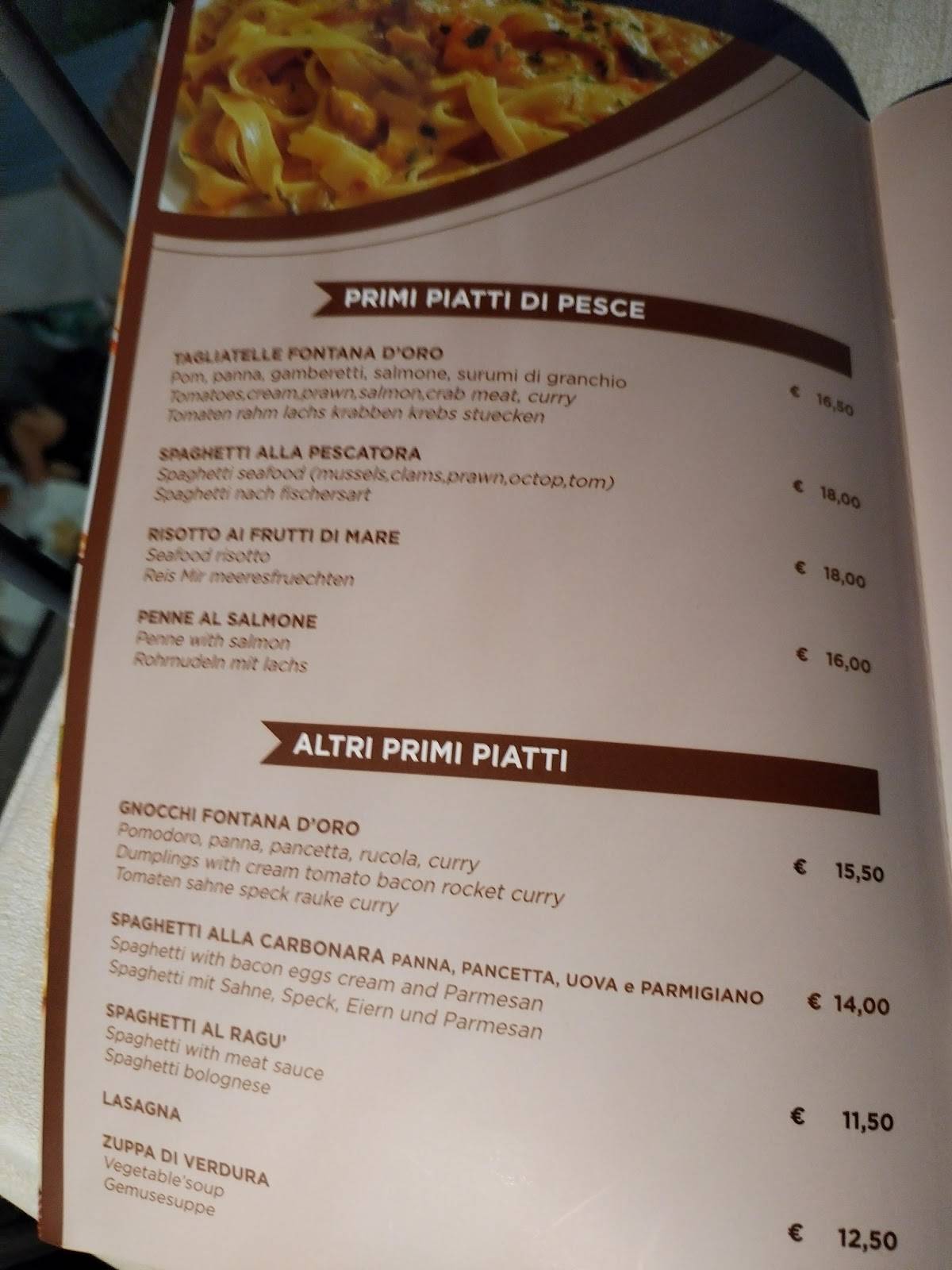 Menu di La Darsena Ristorante Pizzeria Como 