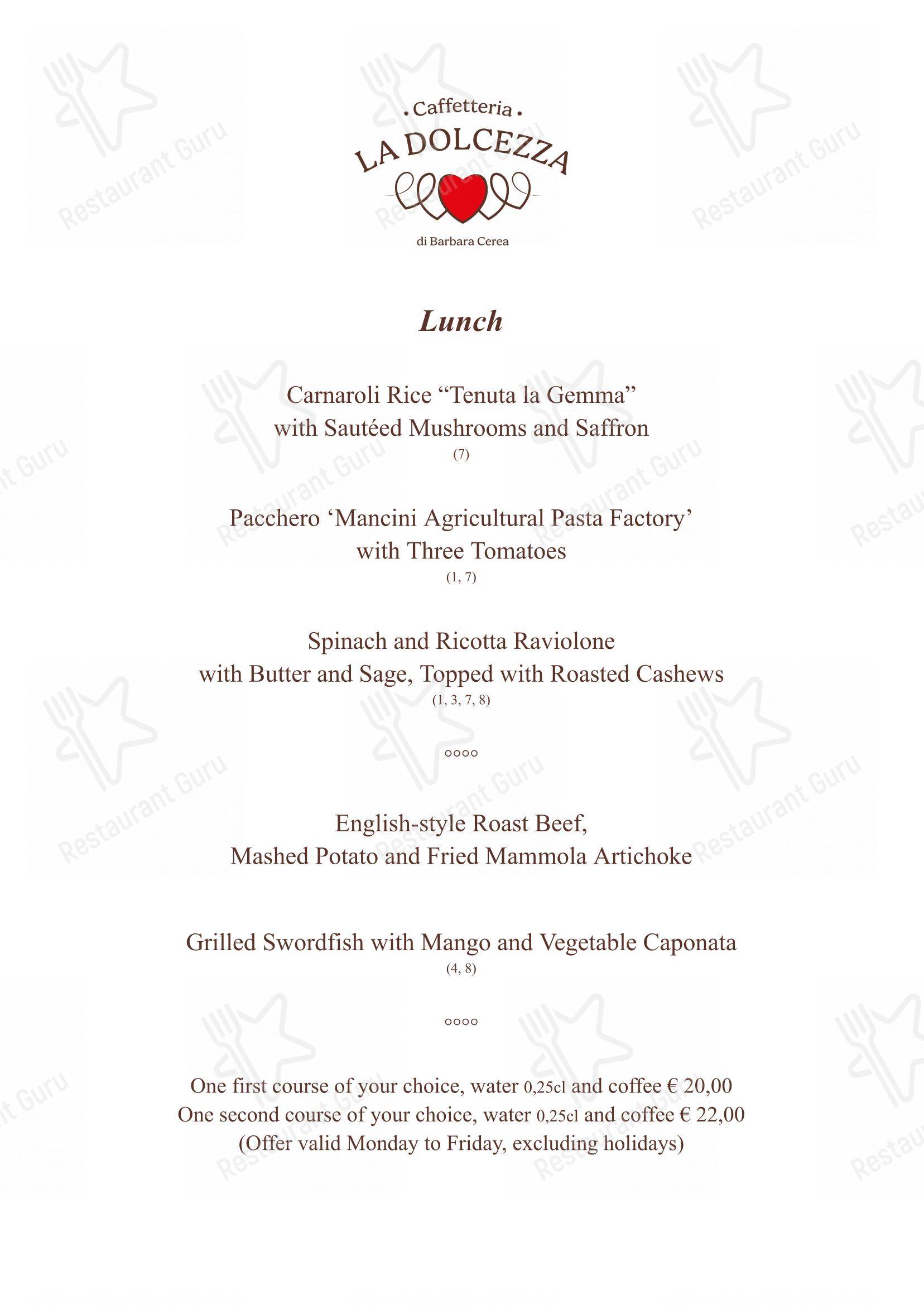 La Dolcezza di Barbara Cerea in Bergamo - Основное меню