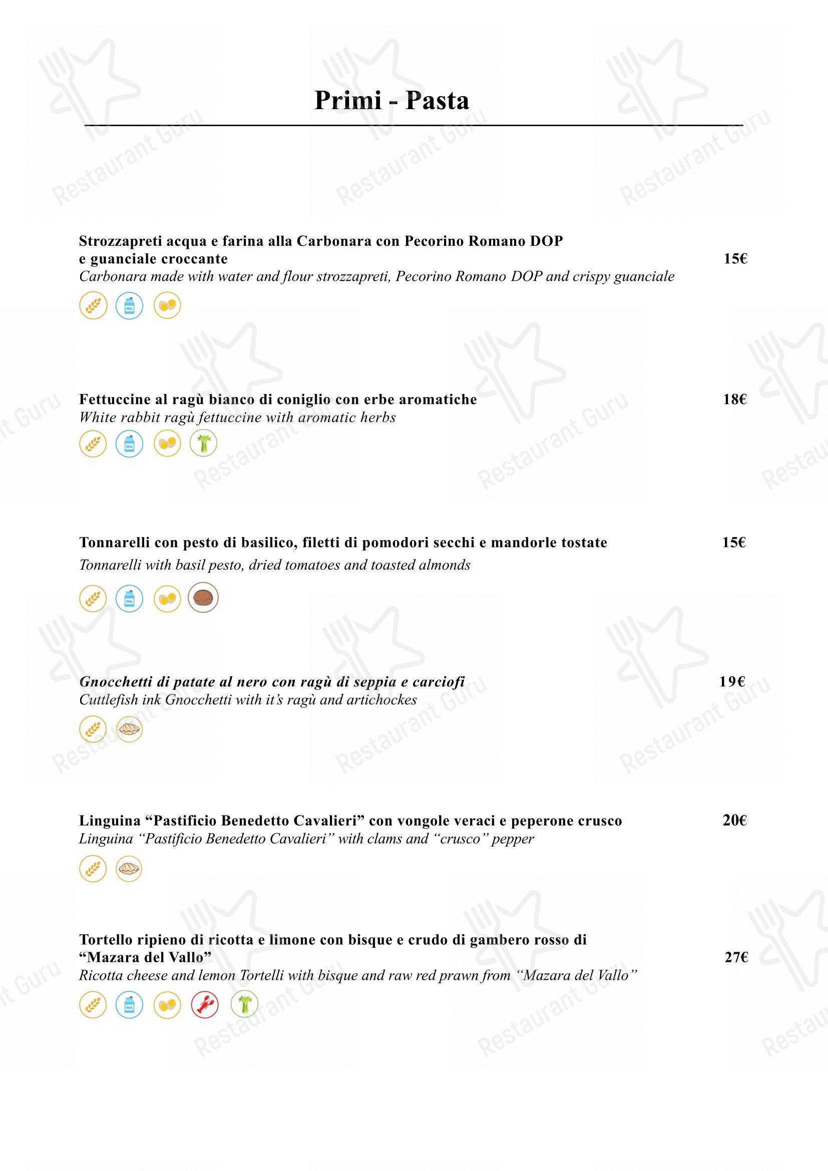 La Fata Ignorante dans Rome - Menu bar