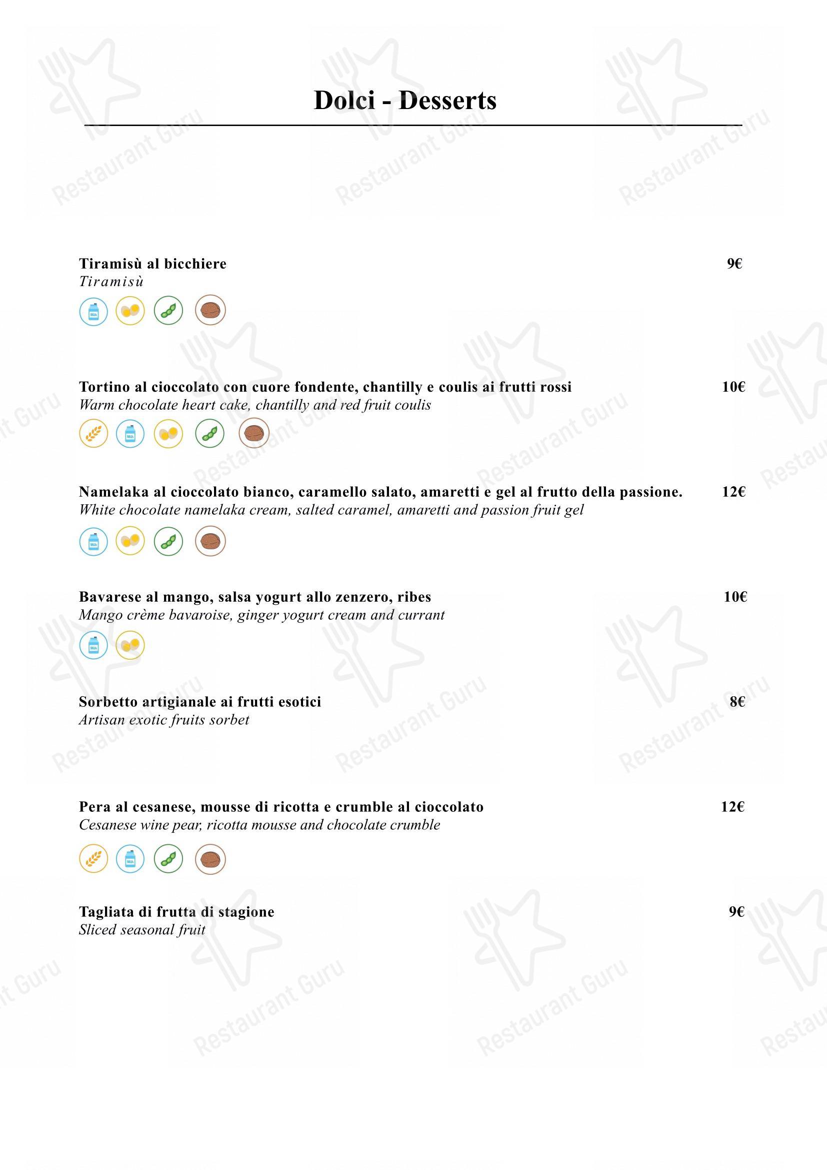 Menu pour La Fata Ignorante - 菜单