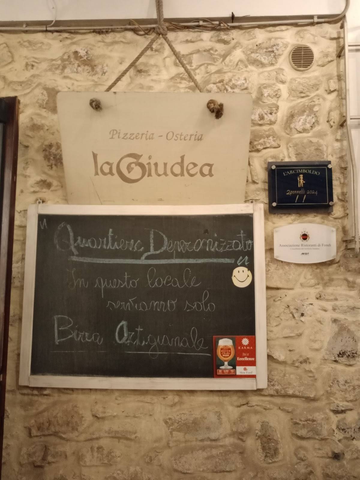 Menu di La Giudea 