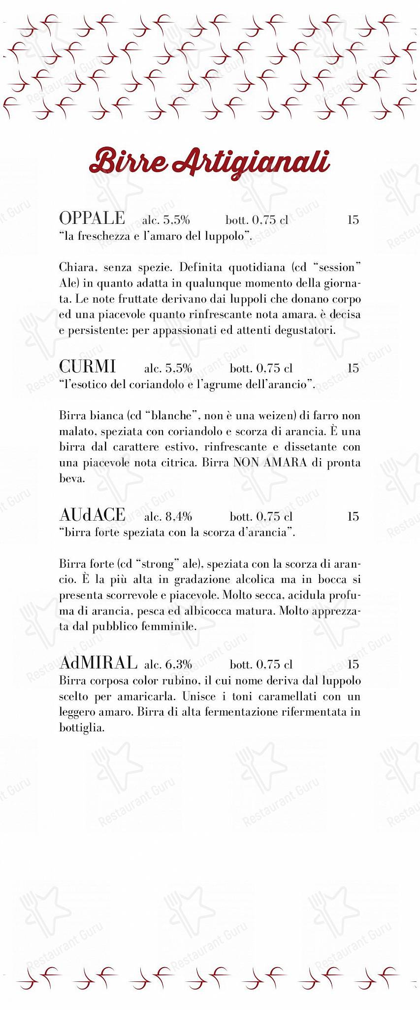 Menu di La Lampara - Lunch Menu