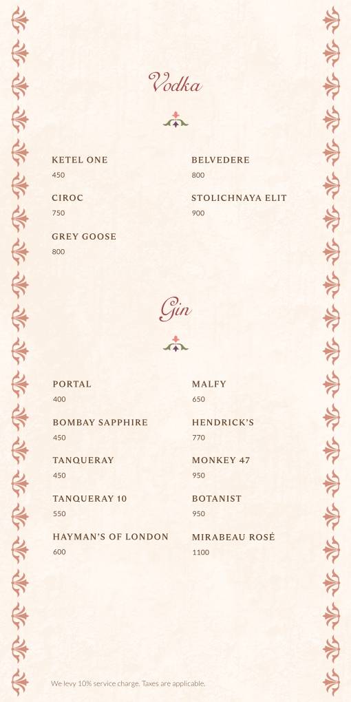 La Loca Maria menu