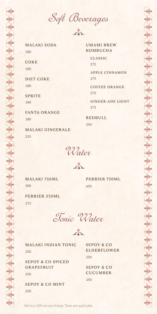 La Loca Maria menu