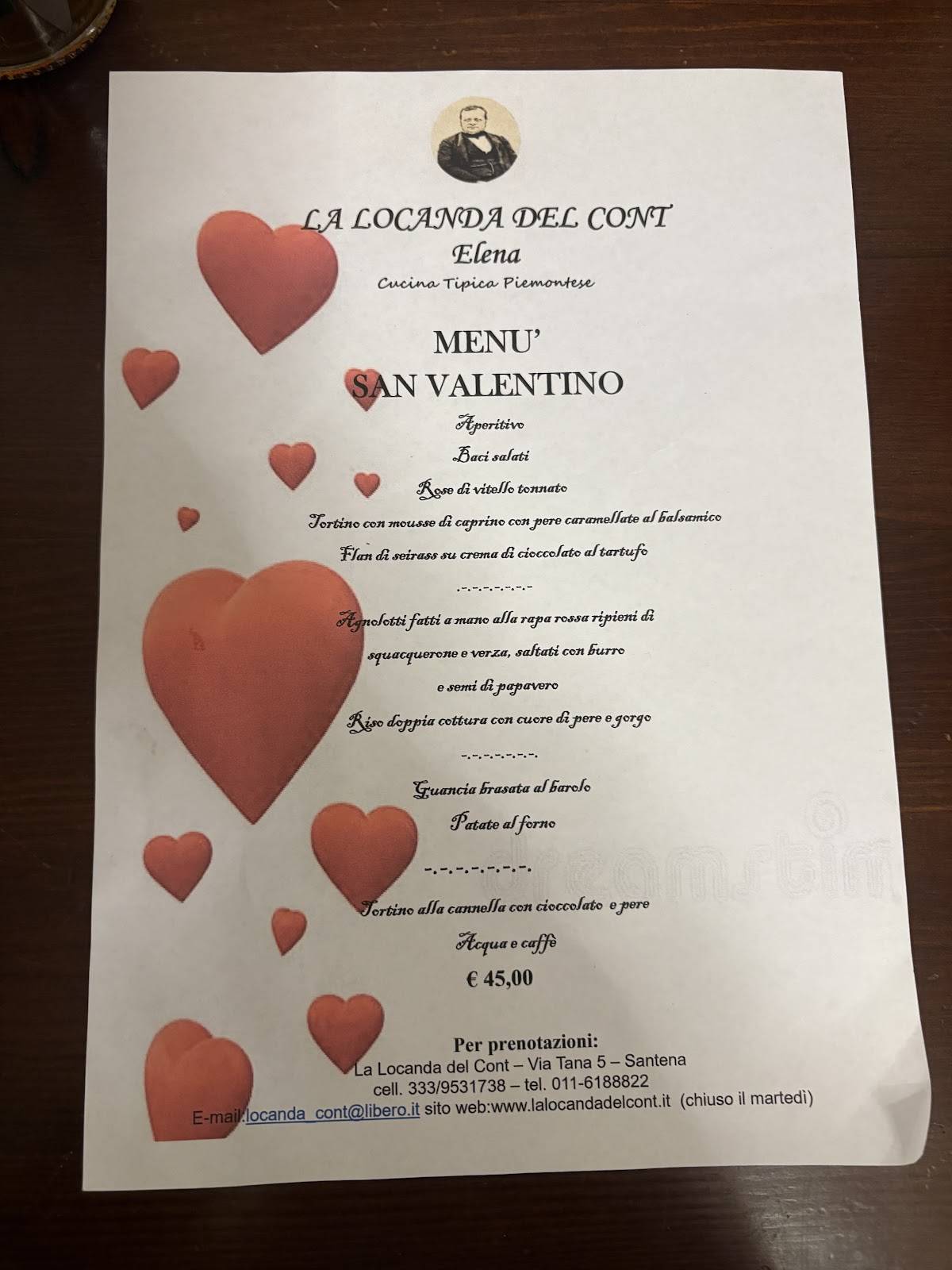 Menu di LA LOCANDA DEL CONT 