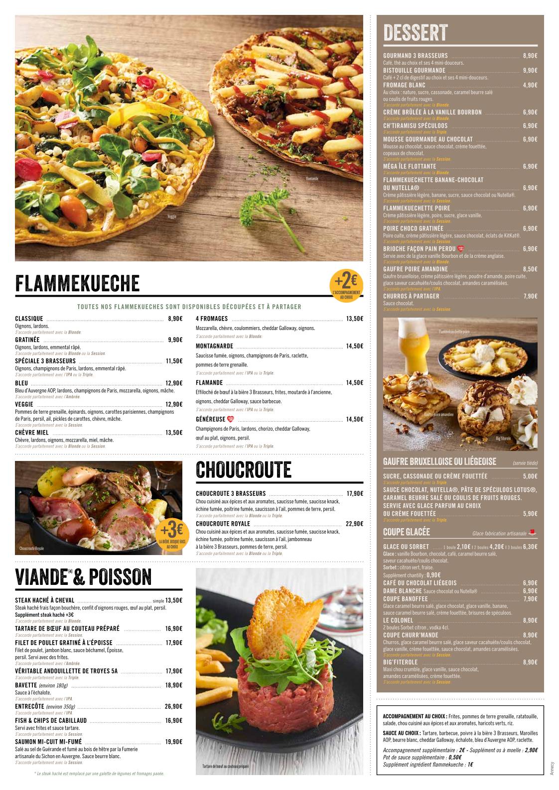 Menu au Pizza Hut restaurant, La Palme