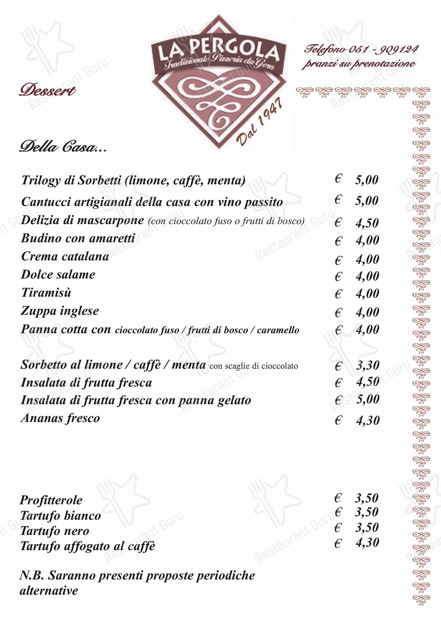 la pergola ristorante pizzeria braceria
