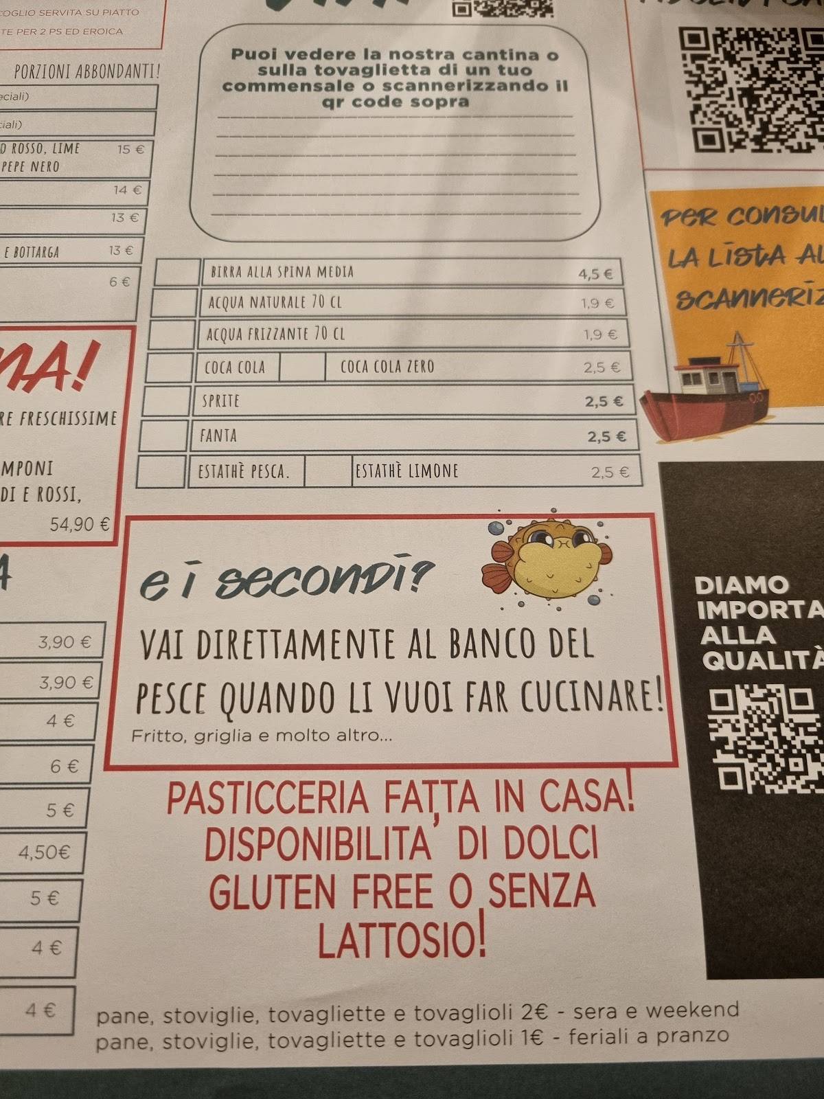 Menu di La Pescheria Da Claudio È Giuliano 