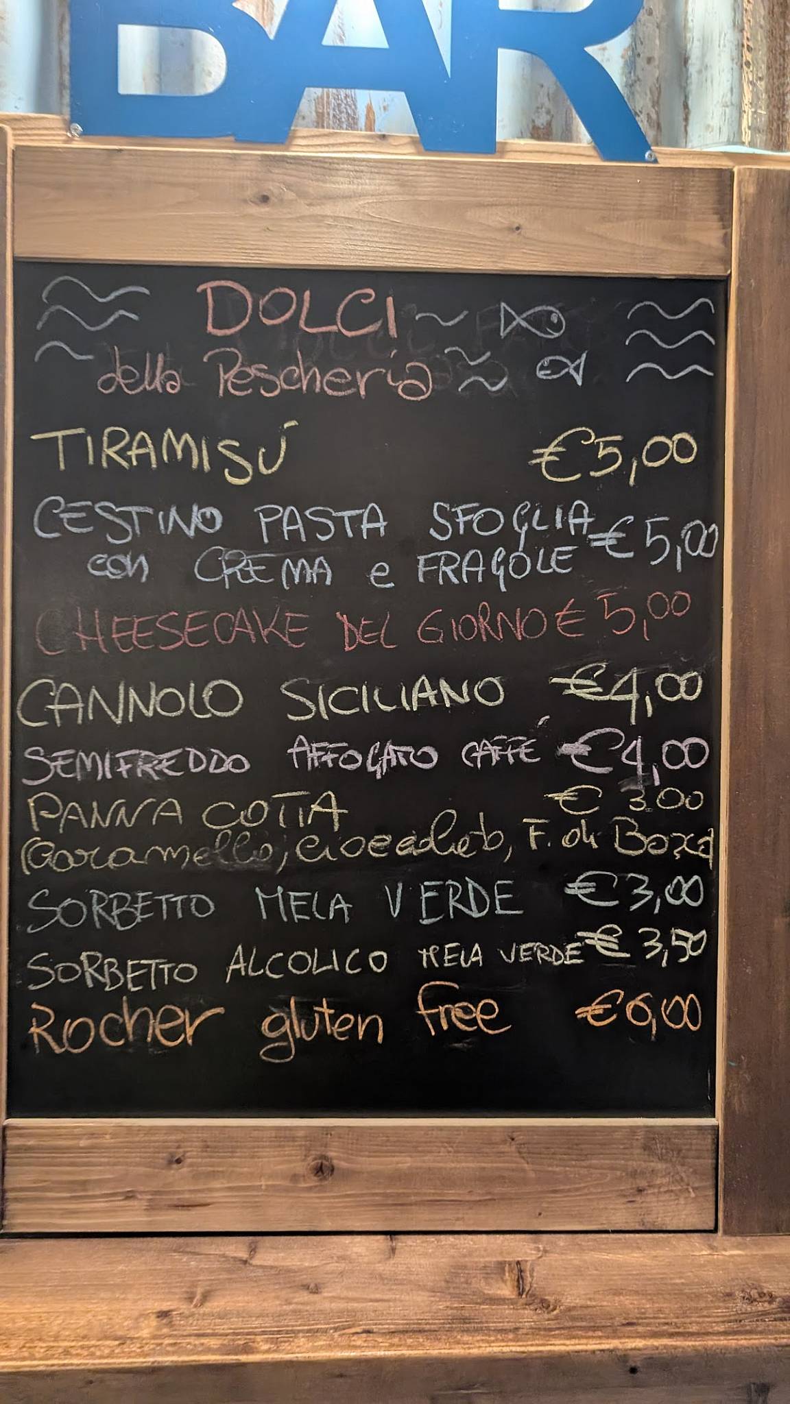 Menu di La Pescheria Da Claudio È Giuliano 
