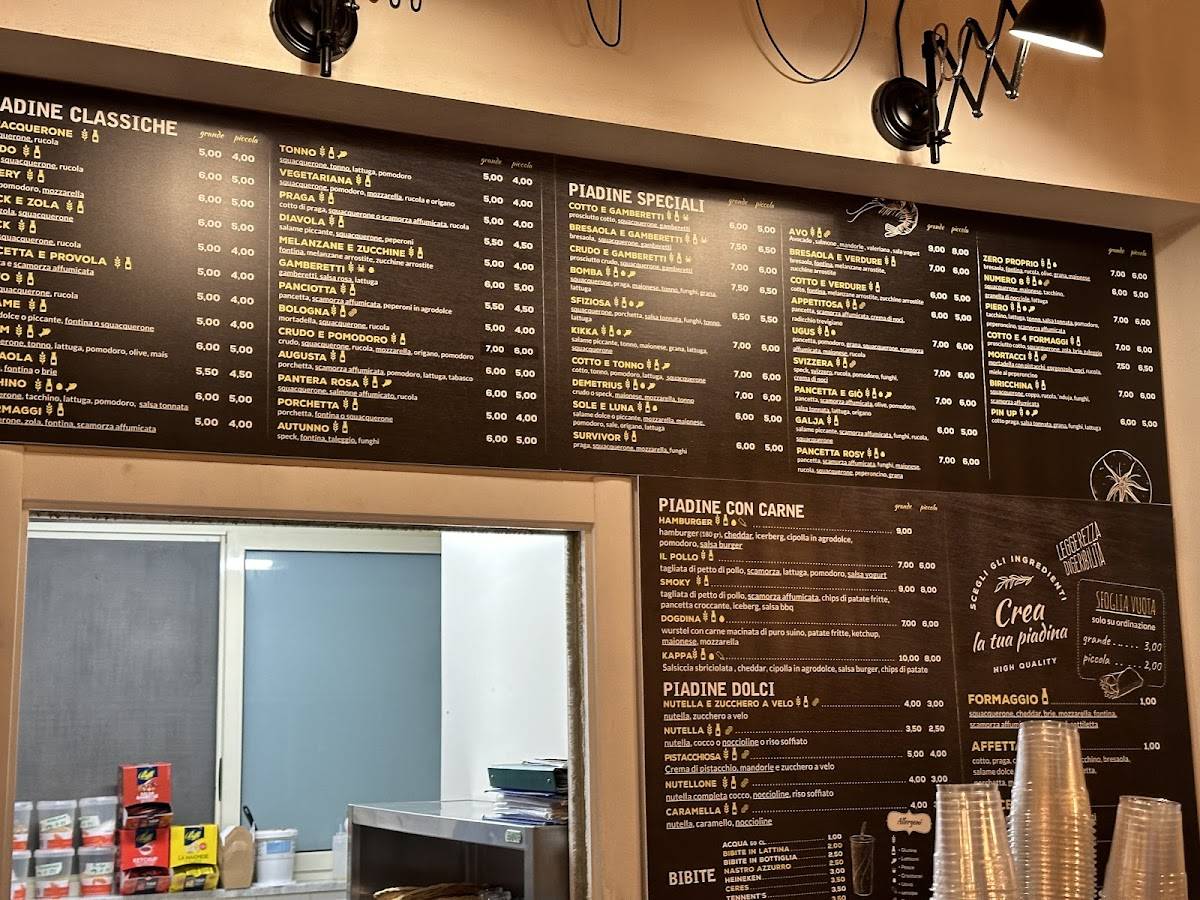 Menu di La Piadineria di Piazza Carmine 