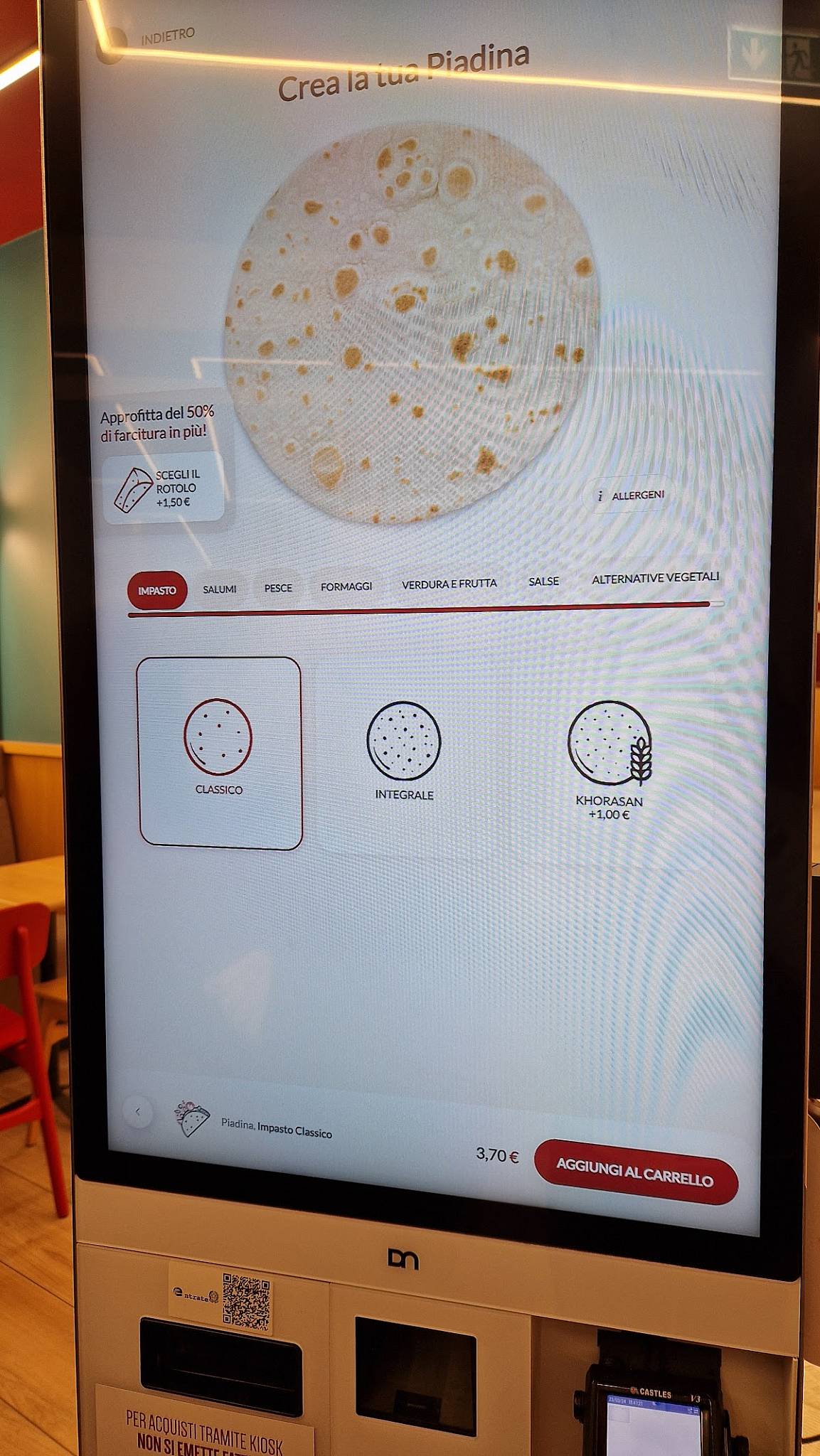 Menu di La Piadineria 
