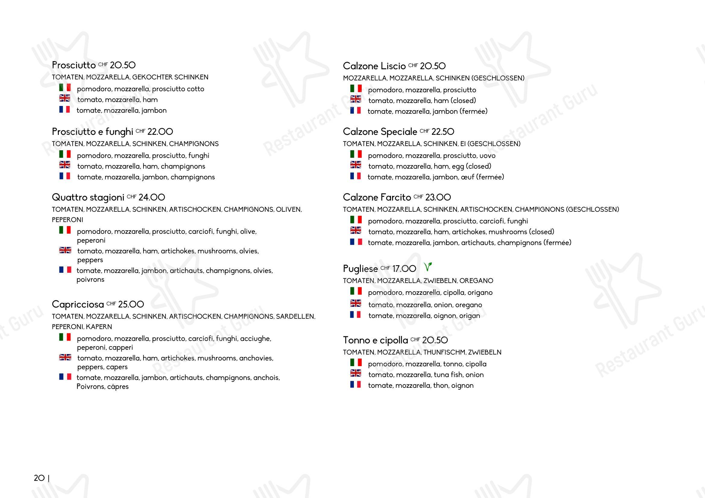 Основное меню per La Stalla Restaurant Pizzeria in San Maurizio