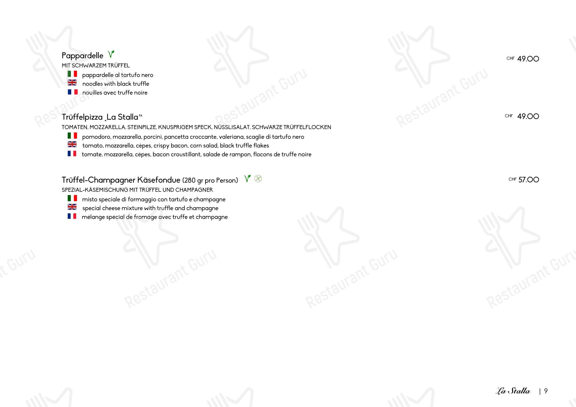Основное меню per La Stalla Restaurant Pizzeria in San Maurizio