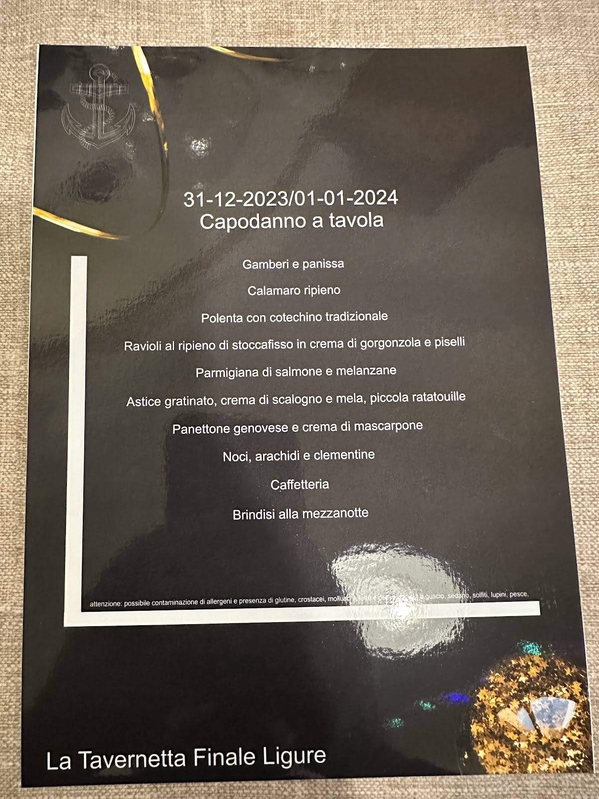 Menu di La Tavernetta 