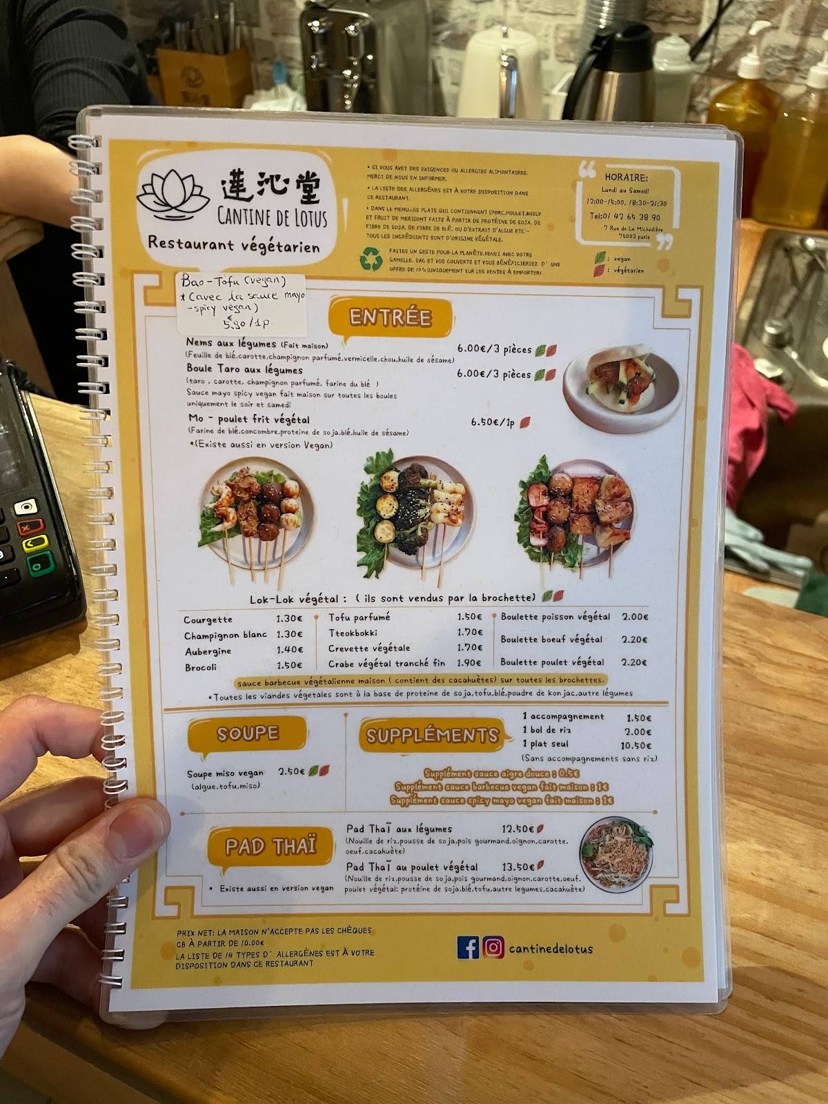 Menu de La Toque