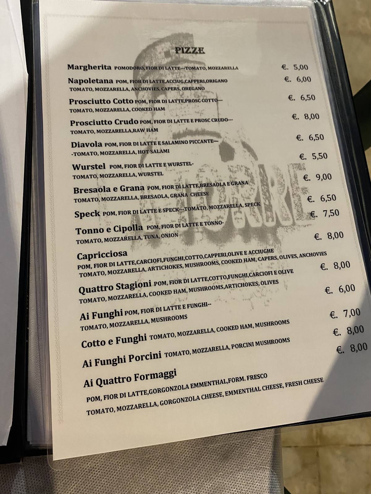 Menu da La Torre ristorante, Santa Cesarea Terme, Via Roma