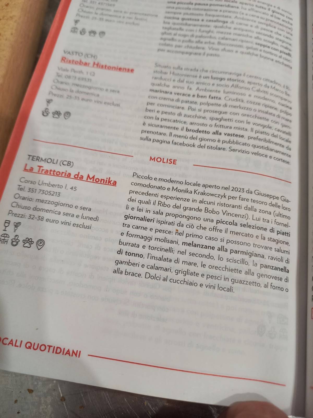 Menu di La Trattoria da Monika 