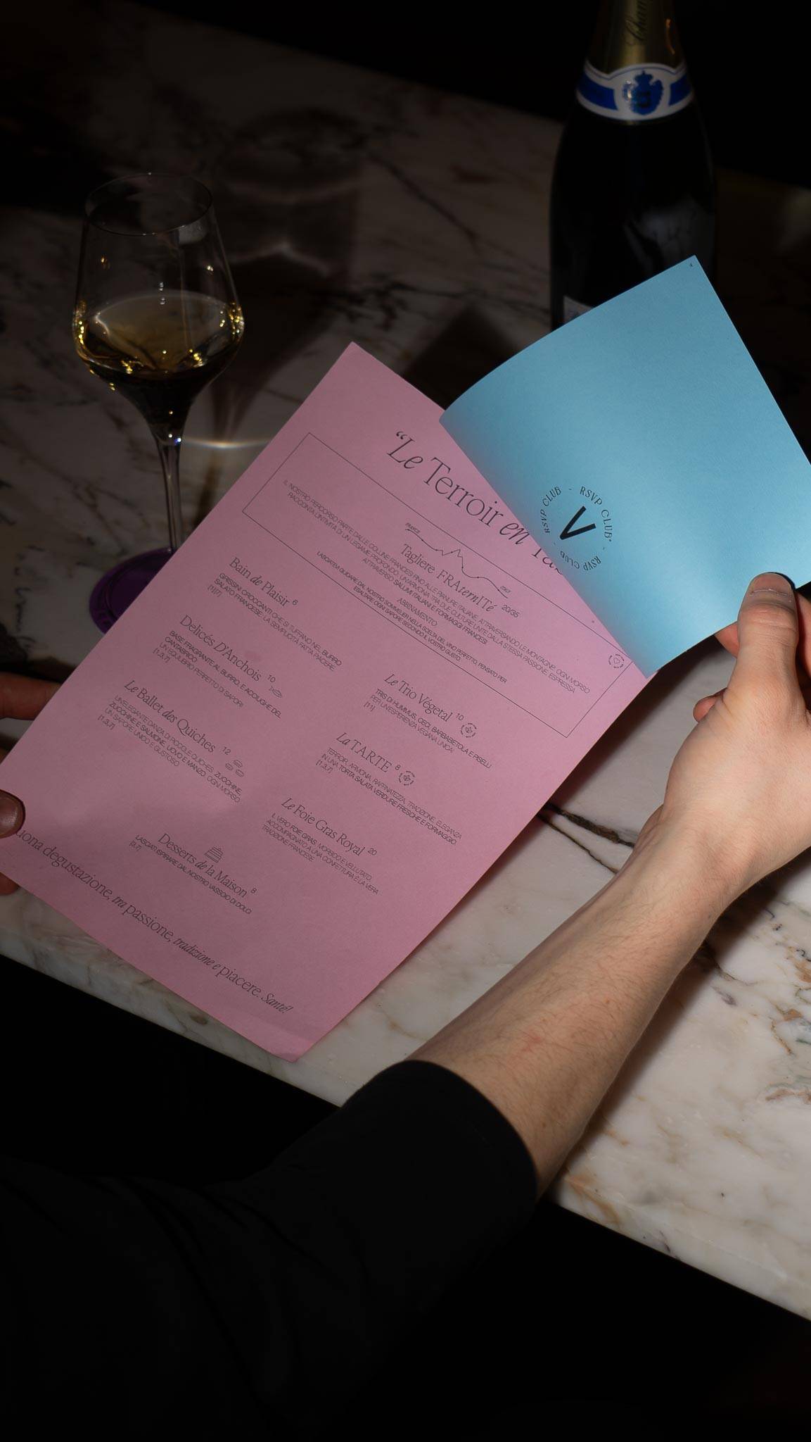 Menu de La Vinothèque RSVP