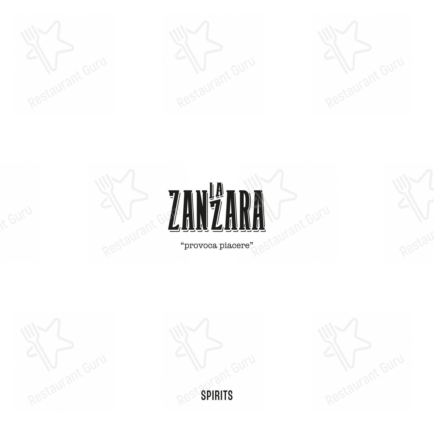 Menu di La Zanzara - Крафт меню