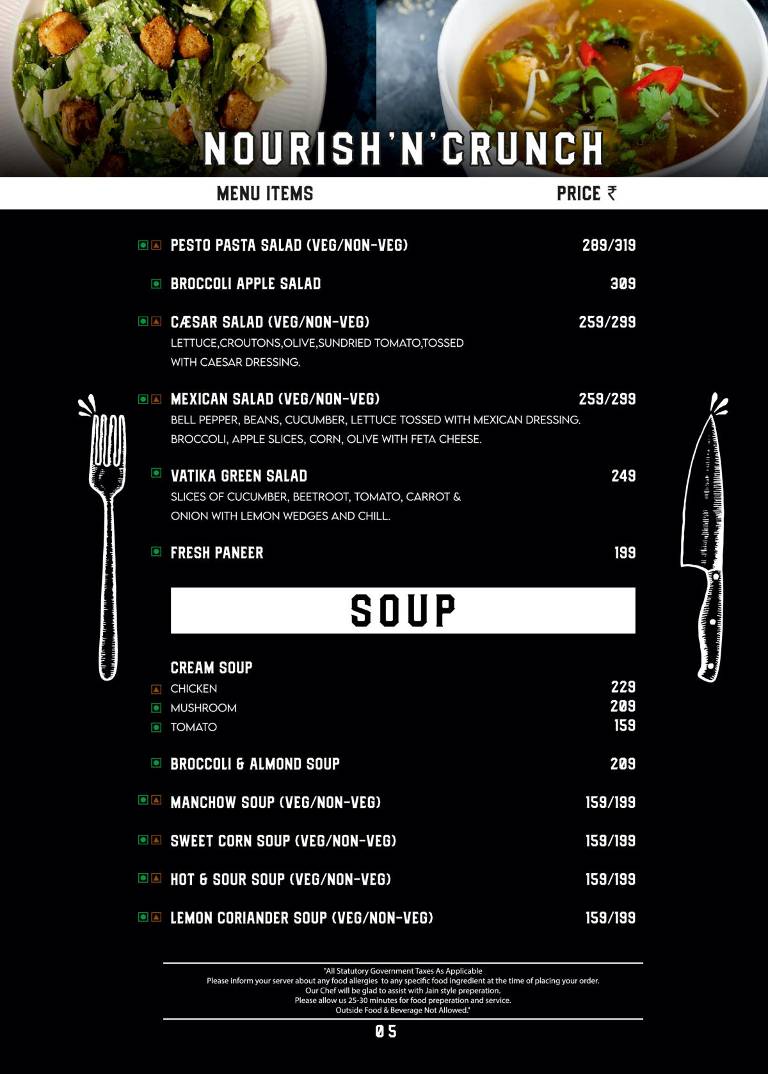 Village Vatika Restaurant menu