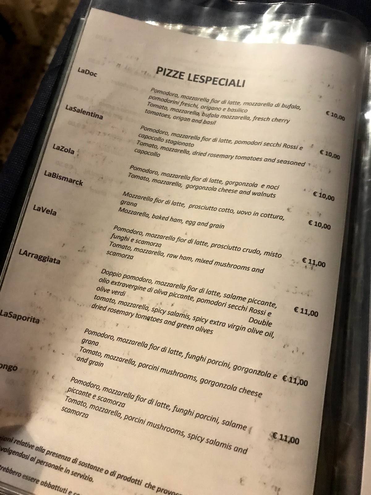Menu di Laffaccio Ristorante 